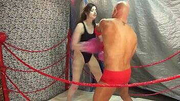 UIWP ENTERTAINMENT in MMA Belly Punching Match man vs women INTERGENDER Match! See full video here www.clips4sale.com/89258 on girlsporntube.one