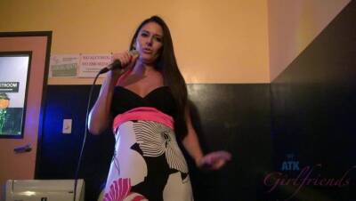 Nikki gets wild at the karaoke bar! on girlsporntube.one