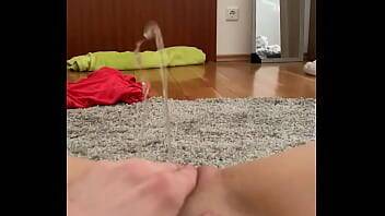 Pissing on my new carpet on girlsporntube.one