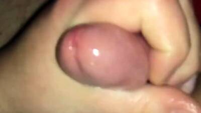 Chubby boy get slow cumshot from uncut small cock very close on girlsporntube.one