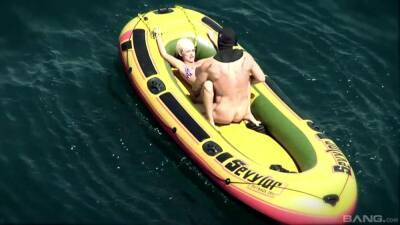 Outdoor fuck on a boat for one slutty blonde on fire on girlsporntube.one