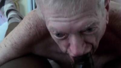 Grandpa sucks and eats cum on girlsporntube.one