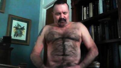 Nasty Hairy Daddy Jacks into a condom on girlsporntube.one