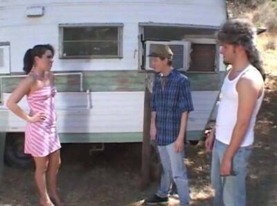 Hot trailer girl Ashley gets tight holes fucked by rednecks on girlsporntube.one