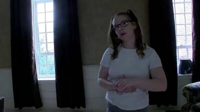 Red haired slut with pigtails and glasses is having sex with an elderly man and enjoying it on girlsporntube.one