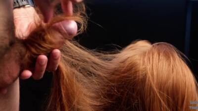 Hairjob While Redhead Playing Video Game on girlsporntube.one