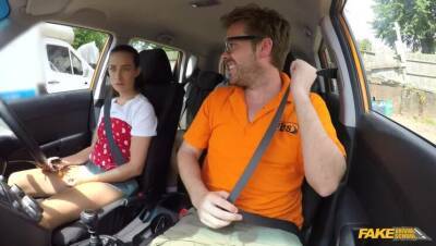 Sexy learners secretly fuck in car - Madrid on girlsporntube.one