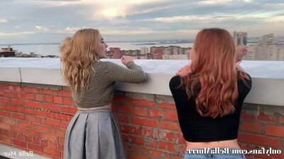 So lucky nodody saw us doing THIS on a public roof - Russia on girlsporntube.one