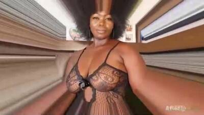 Voluptuous Ebony woman in erotic bodystocking is cheating on her partner and enjoying it a lot on girlsporntube.one