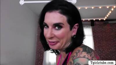 Tattooed milf fucked by super star shemale on girlsporntube.one