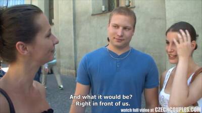 Young Couple Takes Money for Public Foursome - Czech Republic on girlsporntube.one