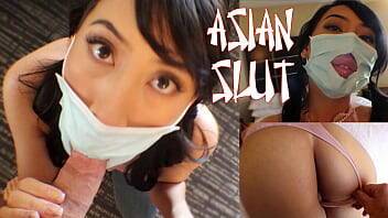 Covid Can't Keep Her Asian Holes From Getting Stuffed on girlsporntube.one