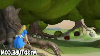 3D cartoon Alice in Wonderland gets licked and fucked on girlsporntube.one