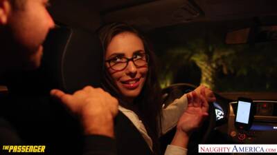 Babe in glasses Casey Calvert is fucked hard by one kinky passenger on girlsporntube.one