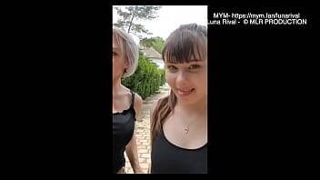 Luna Rival Exib dans un parc avec une copine on girlsporntube.one