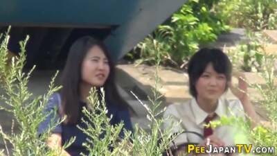 Japanese teens in uniform pissing - Japan on girlsporntube.one