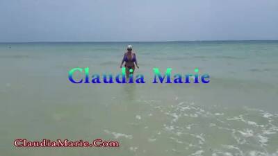 Blonde woman with massive tits, Claudia Marie likes to get fucked in a doggy- style position on girlsporntube.one