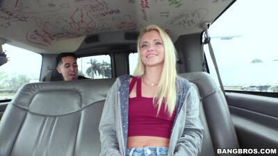 Cute blonde shares her first bang bus experience on girlsporntube.one