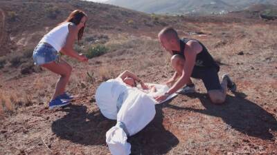 Mountain hiking ends with FFM threesome - Melon and Mia Melone on girlsporntube.one