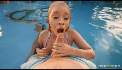 Black wife gets pounded by the pool on girlsporntube.one