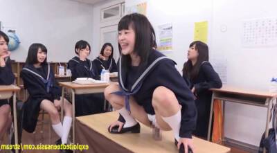 Very sweet Jav schoolgirls ride dicks on desks - Japan on girlsporntube.one