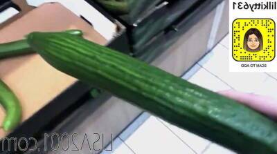 Streching my pussy with a cucumber on girlsporntube.one