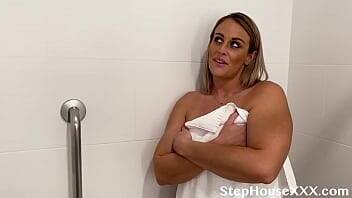 Step mom caught in the bathtub on girlsporntube.one