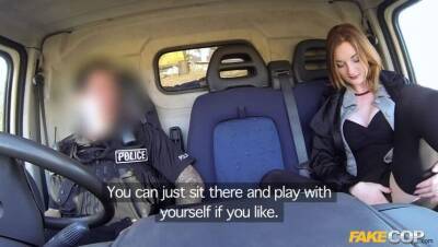 Hot ginger gets fucked in cops van - Madrid on girlsporntube.one