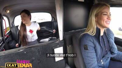 Female Fake Taxi Backseat lesbian orgasm lessons on girlsporntube.one