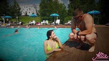 I met a Sexy Girl in the Pool and Passionate Fucking - Cum in Mouth on girlsporntube.one