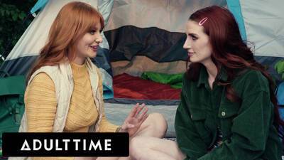 ADULT TIME - Lesbian Camping Trip Tribbing with Lacy Lennon and Aria Carson on girlsporntube.one