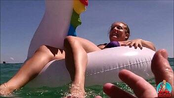 My husband, my unicorn and me in erotic play on a public beach. - Usa - India on girlsporntube.one