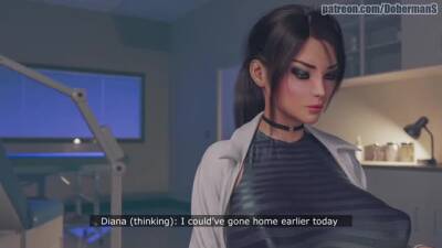 Busty doctor with dirty mind, Diana is often fucking black men while still at work on girlsporntube.one