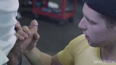 Car Mechanic Fucks Boy at Workshop on girlsporntube.one