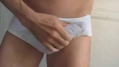 Briefs bulge on girlsporntube.one