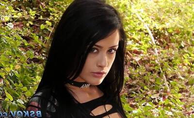 Gothic teenager sucks on girlsporntube.one