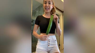 Cucumber Blowjob on girlsporntube.one