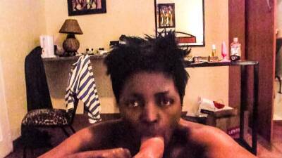 Real Ebony Amateur in Interracial POV on girlsporntube.one