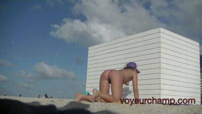 Exhibitionist Wife 464 Helena Price - Voyeur beach teasing and public pussy flash! on girlsporntube.one