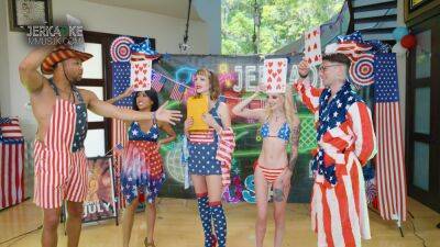 Hottest Pornstars Celebrate 4th Of July - Aliya Brynn And Ember Snow on girlsporntube.one