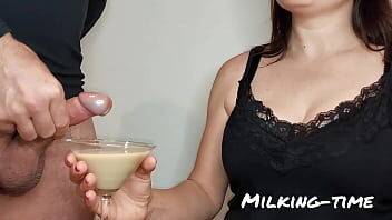 Cum Drinking Wife Part 2: Creamy Cocktail (Milking-time) on girlsporntube.one