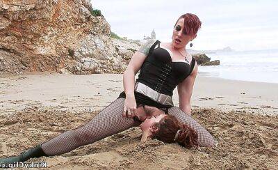 Bbw pissed buried up in sand on the beach on girlsporntube.one