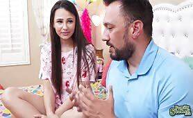 Stepdad Bobby help Liz to stop her raunchy dreams on girlsporntube.one