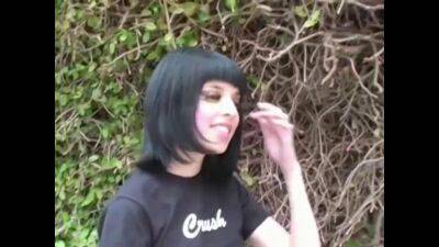 Retro hardcore - Evelyn - True Emo Goth in Fishnets in Amateur Hardcore with Cumshot on girlsporntube.one