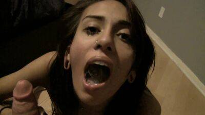 Teen babe swallows in the end of a remarkable homemade cam play on girlsporntube.one