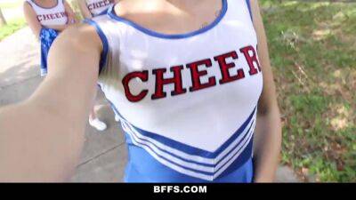 BFFS Cheerleaders Try Out Orgy Fucking on girlsporntube.one