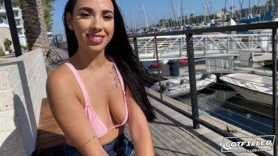 Giving Gaby Ortega Italian cream - busty Latina Gaby ortega outdoor marina hookup reality - Italy - Colombia on girlsporntube.one