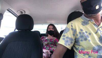 I teased the uber driver until he made me come on girlsporntube.one