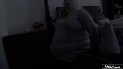 BBW Busty Brogan lifts her big belly so you can see his dick slip in! - Big tits on girlsporntube.one