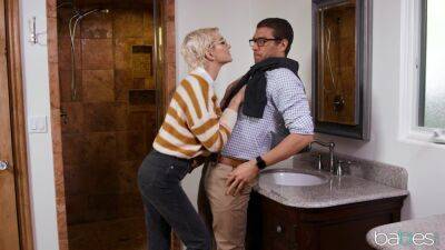 When Nerds Attack part 1 - Blonde student in glasses Skye Blue fucked in bathroom - Usa on girlsporntube.one